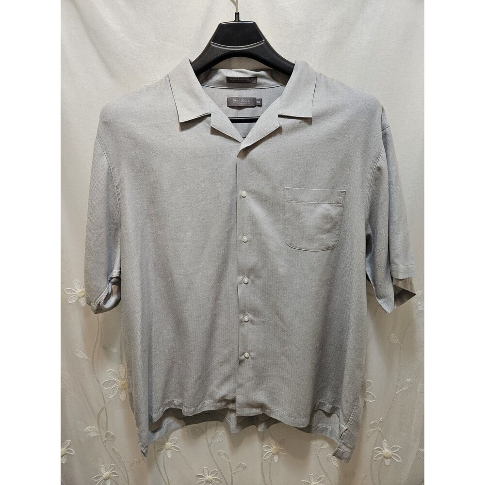 Daniel Cremieux Mens XXL Light Gray Top Work Casual Solid Utility Everyday Plain